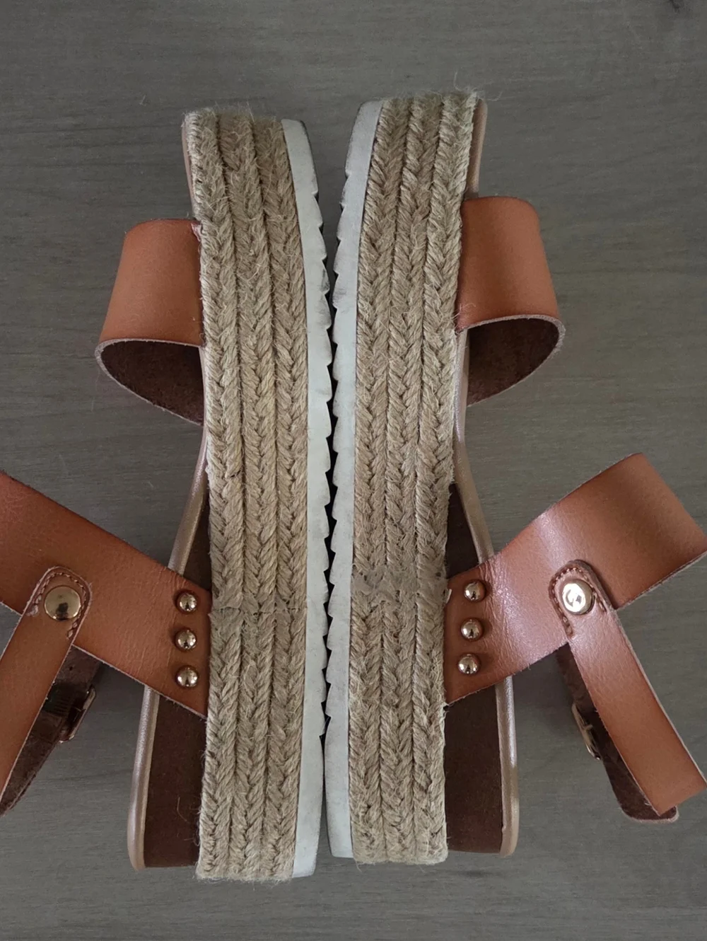 Xappeal Amelia Tan Espadrille Platform Sandals for Women Size 5.5
